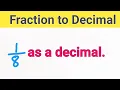 as a Decimal Number Write as a Decimal