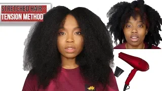 Stretched Hair using Tension Method | Type 4 Natural Hair Stretched | Loaferette