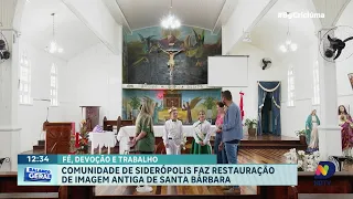 Desenho histórico de Santa Bárbara passa por restauração em Siderópolis