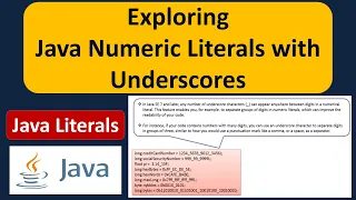 Exploring Java Numeric Literals with Underscores Java Tutorial