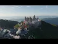 Download Lagu Golden Hour Aerial Views Highlight Ba Na Hill’s French Castle | 4k Video Stock Footage