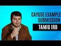 CAYUSE Example of IRB Submission