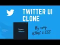 How to build twitter ui clone with Html Css 2021 Coding Gyan