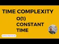 BIG O 1 - Constant Time Complexity