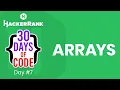 Hackerrank 30 Days of Code Cozumleri - Day 7 Arrays