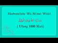 Hasbunallah Wa Ni'Mal Wakil - Arab , Latin , Terjemahan (Ulang 1000 Kali)