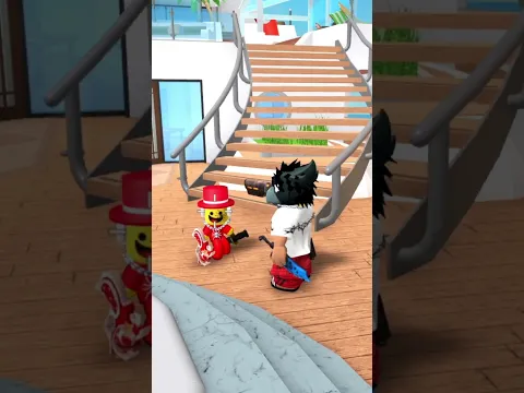 ELE CONHECEU A NOVA MÚSICA DO XERIFE EM INGLÊS NO MURDER MYSTERY! 🤣🤣🤣 #roblox #shorts 