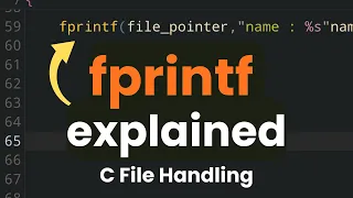 fprintf Function to Write Data to a File C Programming Language Tutorial