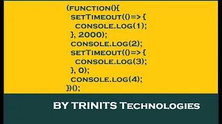 Program 16 Self Invoking function Event looping JavaScript Interview Questions setTimeout