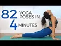 82 Yoga Poses in 4 Minutes 30 Days of Yoga with Jess - Weight Loss Flexibility Anxiety Relief