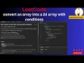 Convert an array into a 2d array with condition 2610 Leetcode VikasCodingSchool