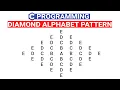 Diamond of Alphabets in C Program to Print Diamond using Alphabets in C C Programs