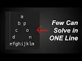 Hollow Triangle Can you Solve This in ONE Line 9