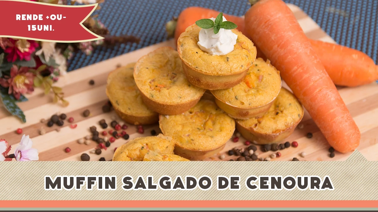 MUFFIN SALGADO DE CENOURA RECEITAS DE MINUTO #161