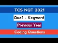 TCS NQT 2021 Part - 1 Previous Year Question C Java Python The Coding Bytes
