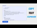 How To Copy Text To Clipboard Using JavaScript Copy Code Clipboard CSS