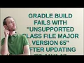 Gradle Build Fails with Unsupported class file major version 65 After Updating to Java 17