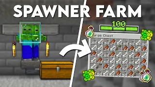 Minecraft Easy Zombie Skeleton Mob Spawner XP Farm Tutorial 26 2