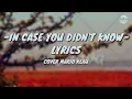 Download Lagu Brett Young - In Case You Didn't Know (Lyrics) Cover Mario G Klau