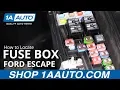 How to Locate Fuse Box 08-12 Ford Escape