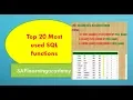 Top 20 most used SQL functions Most used SQL functions in Oracle or My-SQL or SAP HANA