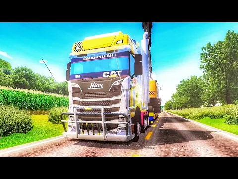 Download MP3 SCANIA S730 - CAT SKIN - HEAVY TRAILER | World Truck Driving Simulator | #215 (WTDS)
