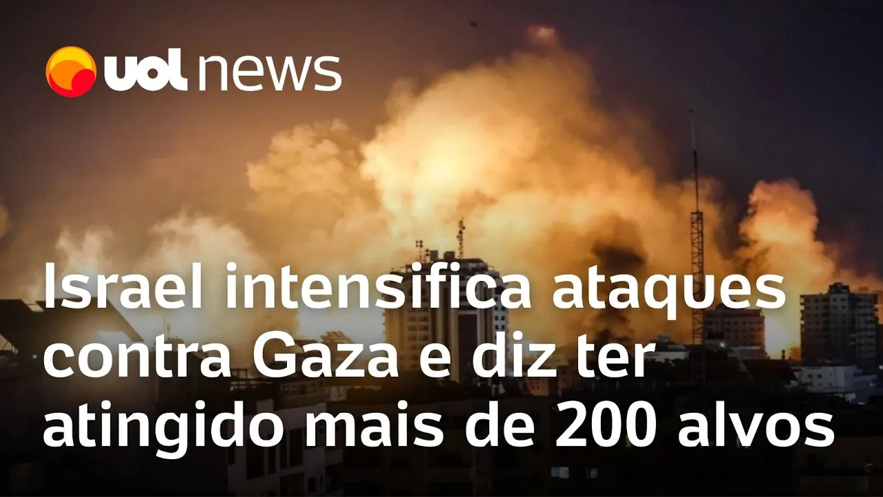 Israel aumenta ataques contra Gaza e diz ter atingido mais de 200 alvos; brasileiro é achado morto