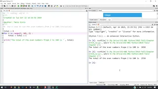 Python Chapter 4 Exercises Part 1 Fall 2019
