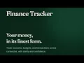Finance Tracker Demonstration CS50SQL Final Project