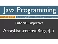 Learn Java Programming - ArrayList removeRange Method Tutorial
