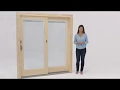 Frenchwood Gliding Patio Doors with Blinds-Between-the-Glass Andersen Windows
