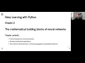 Deep Learning with Python Mathematical building blocks of neural networks Chapter 2