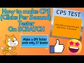 How to make CPS Clicks per Second Tester on Scratch