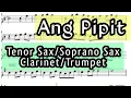 Download Lagu Ang Pipit I Tenor Sax Soprano Clarinet Trumpet Sheet Music Backing Track Play Along Partitura