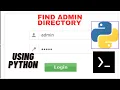 Find the Admin Directory of a Website using python