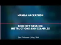 Manila Zed Hackathon opening session - Instructions and Implementation example