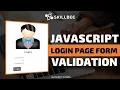 Latest Javascript Form Validation for Login Page Bangla Javascript Tutorial SKILLBEE