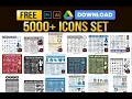 5000 Icons set vector Files Free Download all icon set photoshop illustator tutorial