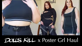 dolls kill x poster grl try on haul ruby red