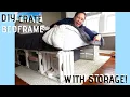 DIY Queen Bed Frame WITH STORAGE