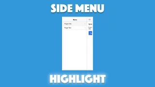 Create a Menu with Active Page Highlight in Ionic