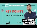Key Points About Functions In C Explain In Hindi By Nirbhay Kaushik