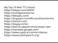 My Top 10 Best TTS Voices READ DESCRIPTION FOR MORE