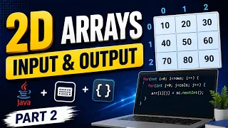 2D Arrays in Java Input Output using Scanner Nested for Loop Part 2 Java Complete Course
