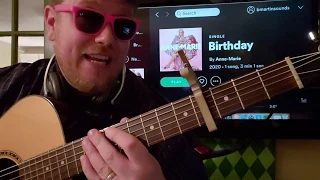 Download How To Play Birthday Anne-Marie guitar // guitar lesson beginner tutorial easy chords MP3