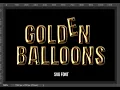 Golden Balloons Font