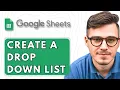 How To Create a Drop Down List in Google Sheets 2025 Guide