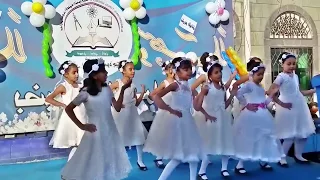نشيد ترحيبي العلم طريق للجنة أداء زهرات مدارس المجد الاهلية النموذجية 