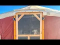 DIY Yurt Screen Door done with Minimal Tools