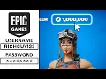 Logging On To SUBSCRIBERS Fortnite Accounts HE HAD 1 MILLION VBUCKS